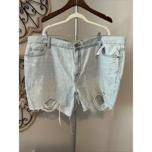 NWT Old Navy‎ High-Rise Slouchy Straight Denim Shorts 24